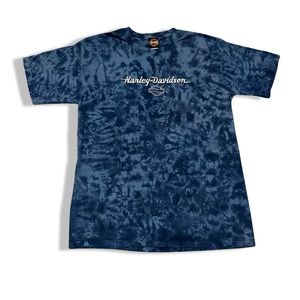 Harley Davidson Orlando Florida Blue print with white embroidery